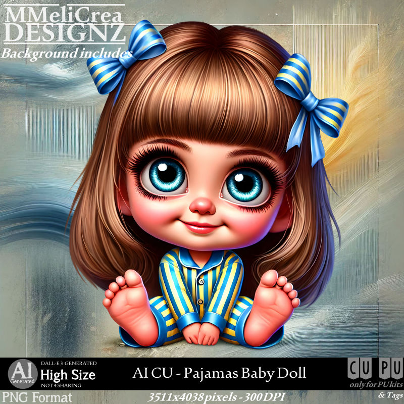 AI - CU Pajamas Baby Doll (CU4PU/PNG)